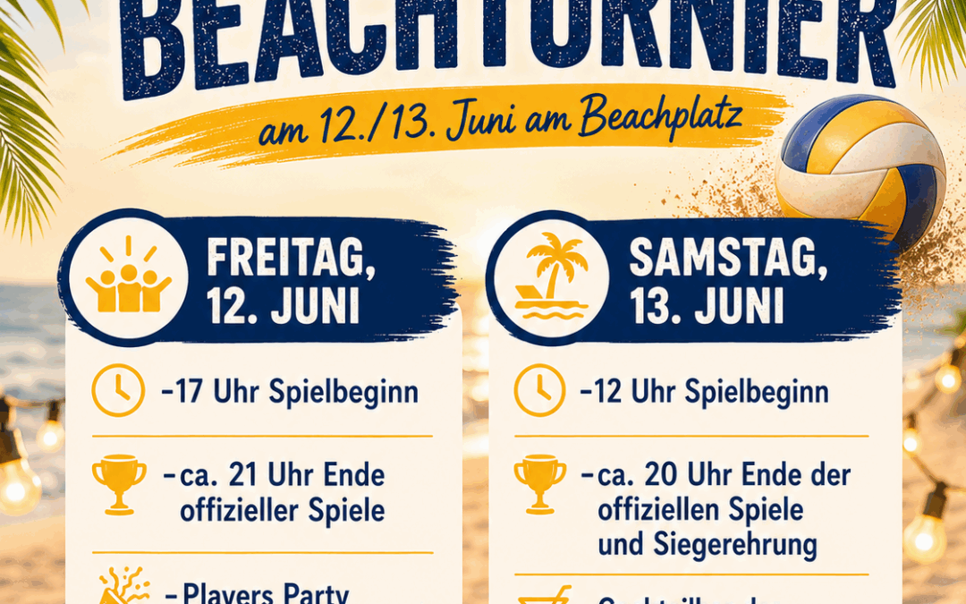 Spielplan Hobby-Beachvolleyballturnier 2026